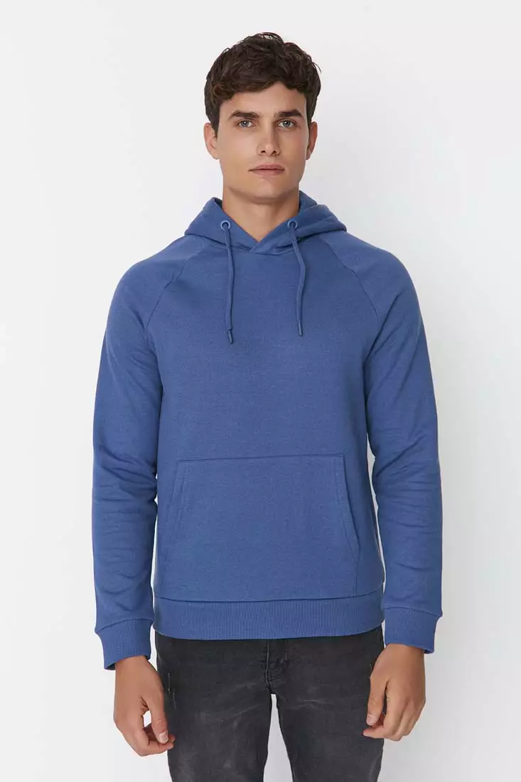 Men's hooded sale zippered fleece sweatshirt