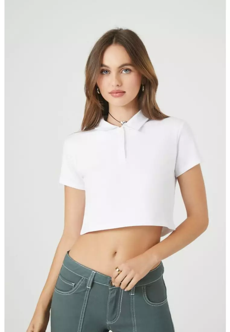 Cropped polo shirt 2024 forever 21