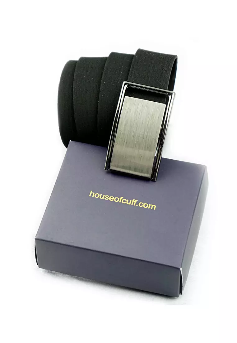 Houseofcuff Ikat Pinggang Kulit Belt Leather Gesper Pria Hitam P