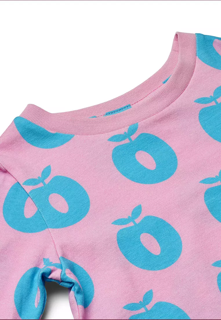 Long-sleeved top with apples