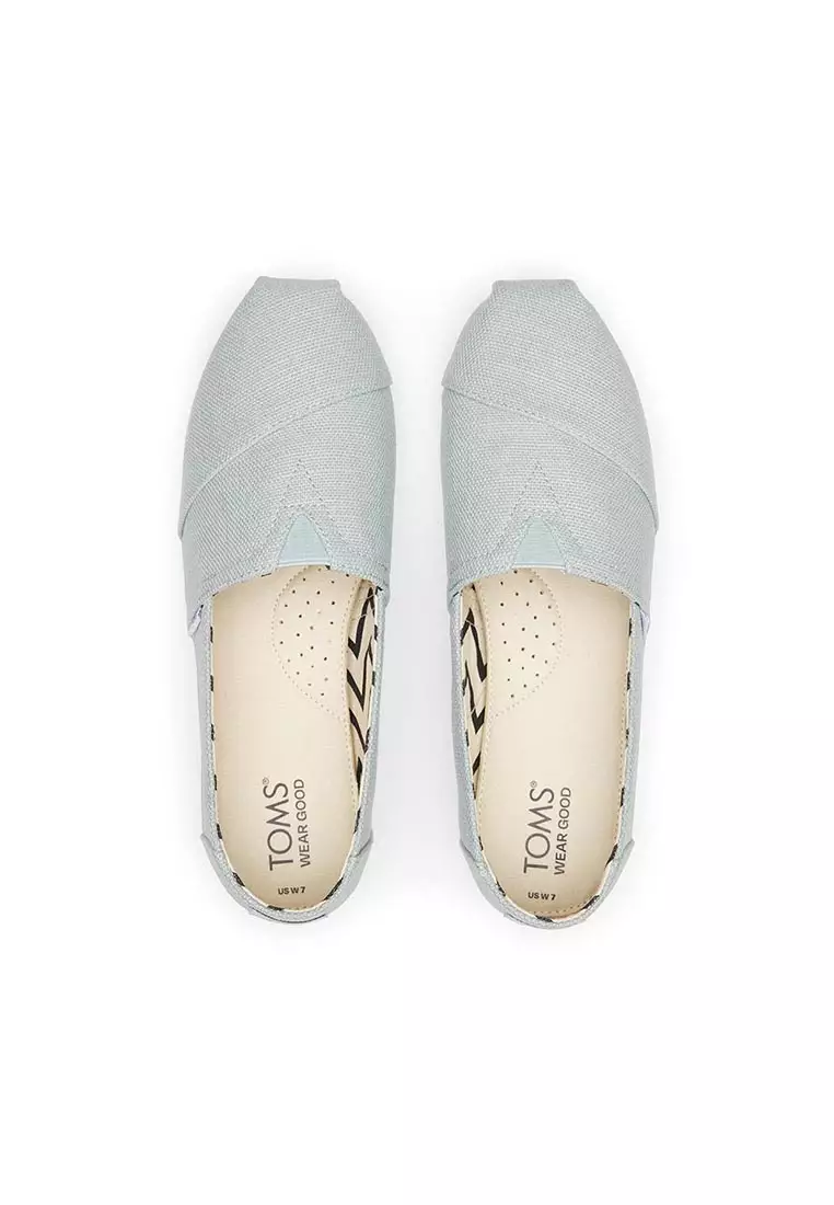 Jual TOMS Women Alpargata Light Mint Heritage Canvas Shoes