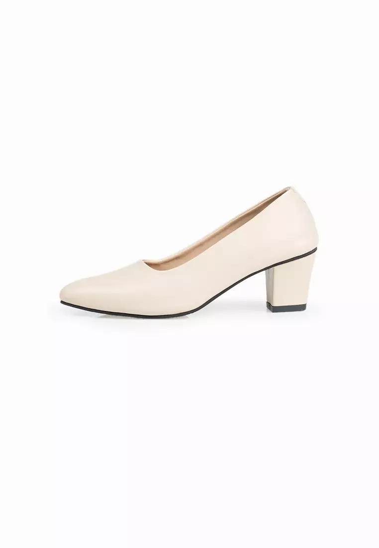 Seis Viola Sepatu Heels Wanita 5 Cm-CREAM