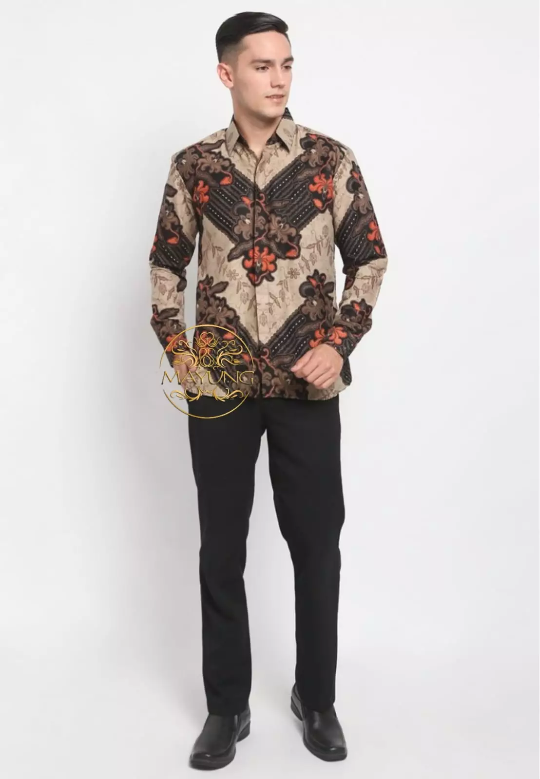 Hyang Wangkuam Kemeja Batik Pria Premium Slimfit Modern Lengan Panjang