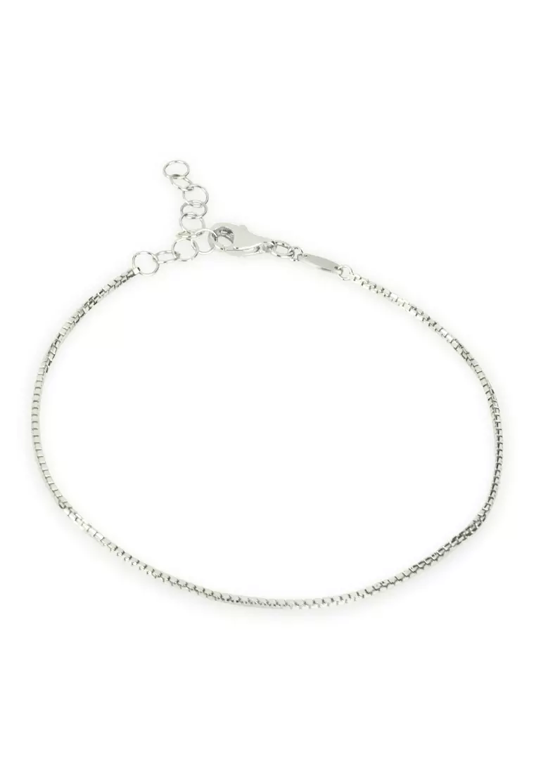 Buy Foundry Bold Box Chain Bracelet 14k White Gold inches 2025
