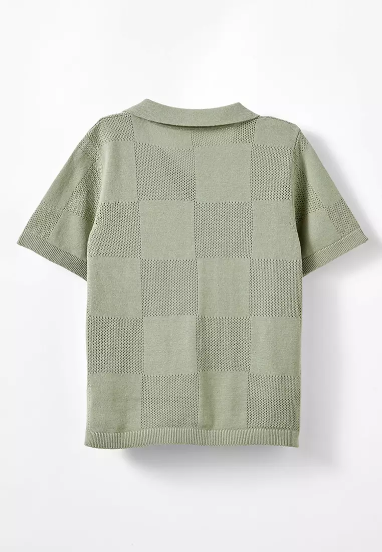 Knitted Short Sleeve Shirt