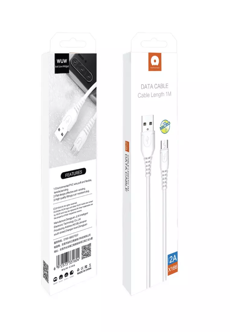 Buy WUW WUWX166 Data 2A Cable USB to Micro USB Charging Cables Online ZALORA Malaysia