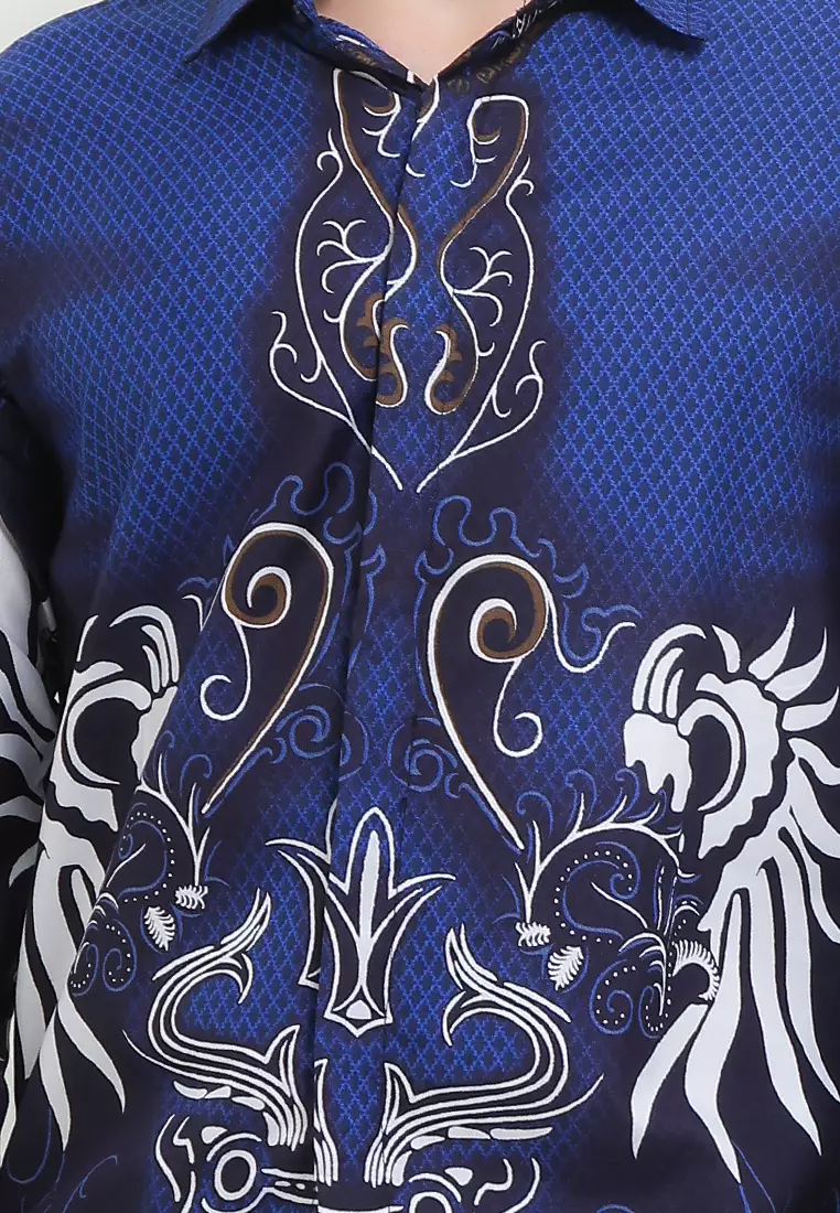 Toba Kemeja Batik Exclusive Premium Pria Casual Modern Lengan Panjang