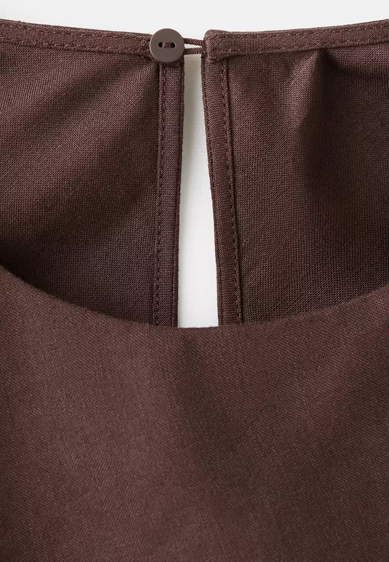 Wrap Midi-Dress With Knot
