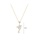 Glamorousky white 925 Sterling Silver Plated Gold Fashion Paper Airplane Pendant with Cubic Zirconia and Necklace 5A7FFAC9029A24GS_2
