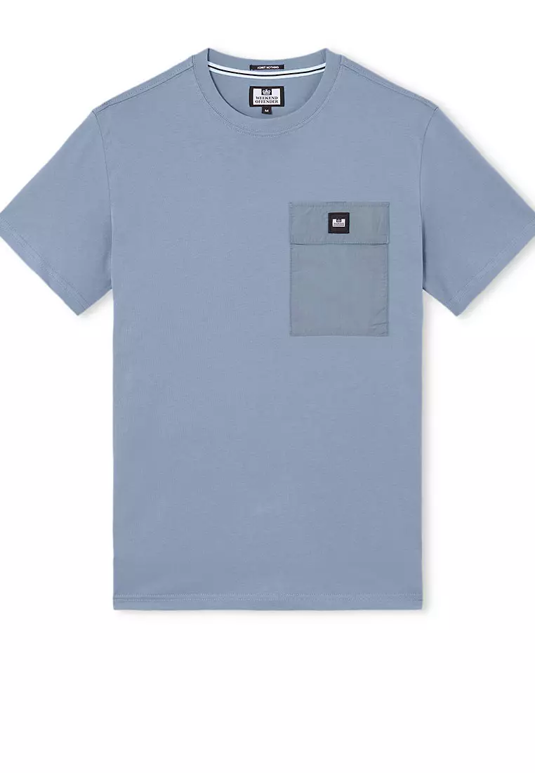 MENS BLUE SHADOW STINIVA PARACHUTE POCKET TEE