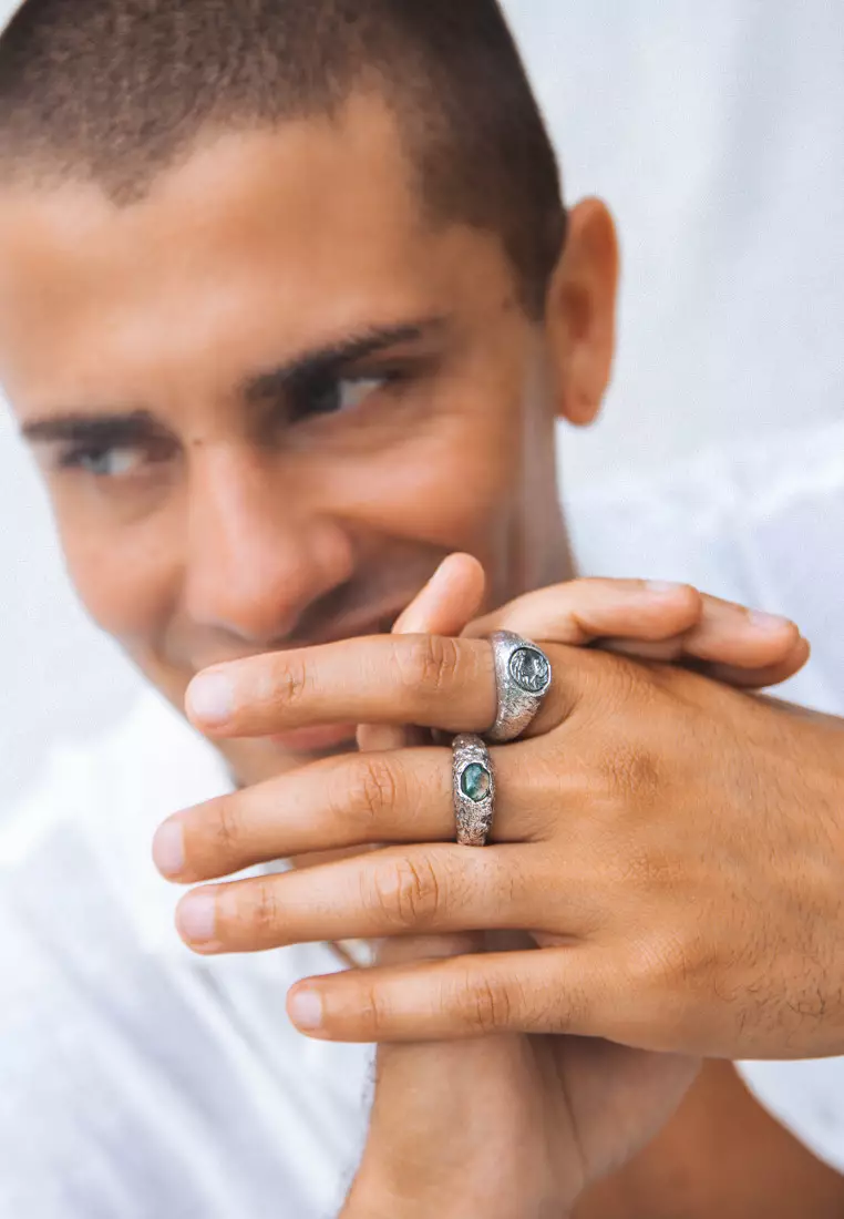 EXCLUSIVE Cincin Perhiasan Perak 925 Pria Moos