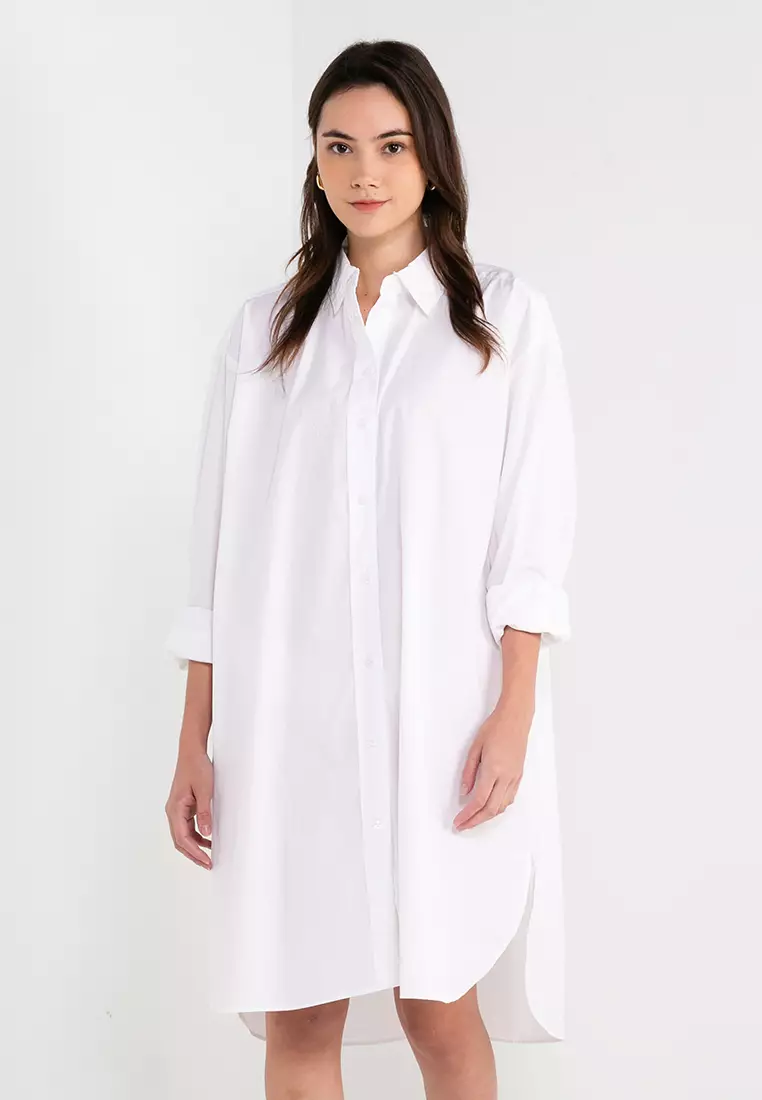 Buy Tommy Hilfiger Plain Shirt Dress Online | ZALORA Malaysia