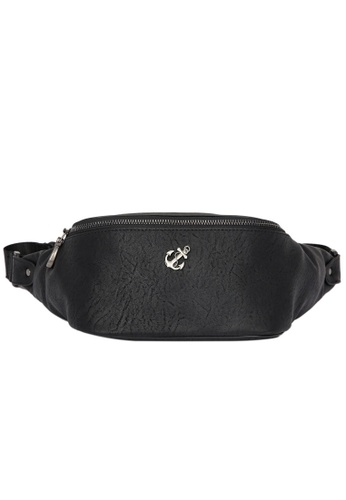 Lara black Plain Zipper Cross Body Belt Bag - Black 07D10ACE3EF1B0GS_1