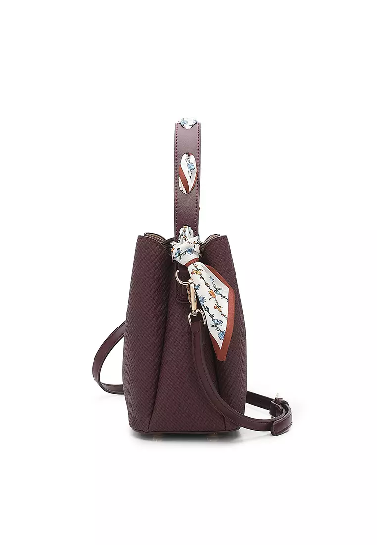 Women's Top Handle Bag / Sling Bag / Crossbody Bag / Shoulder Bag (Tas Tangan Wanita / Tas Selempang Wanita / Tas Bahu Wanita) - Merah