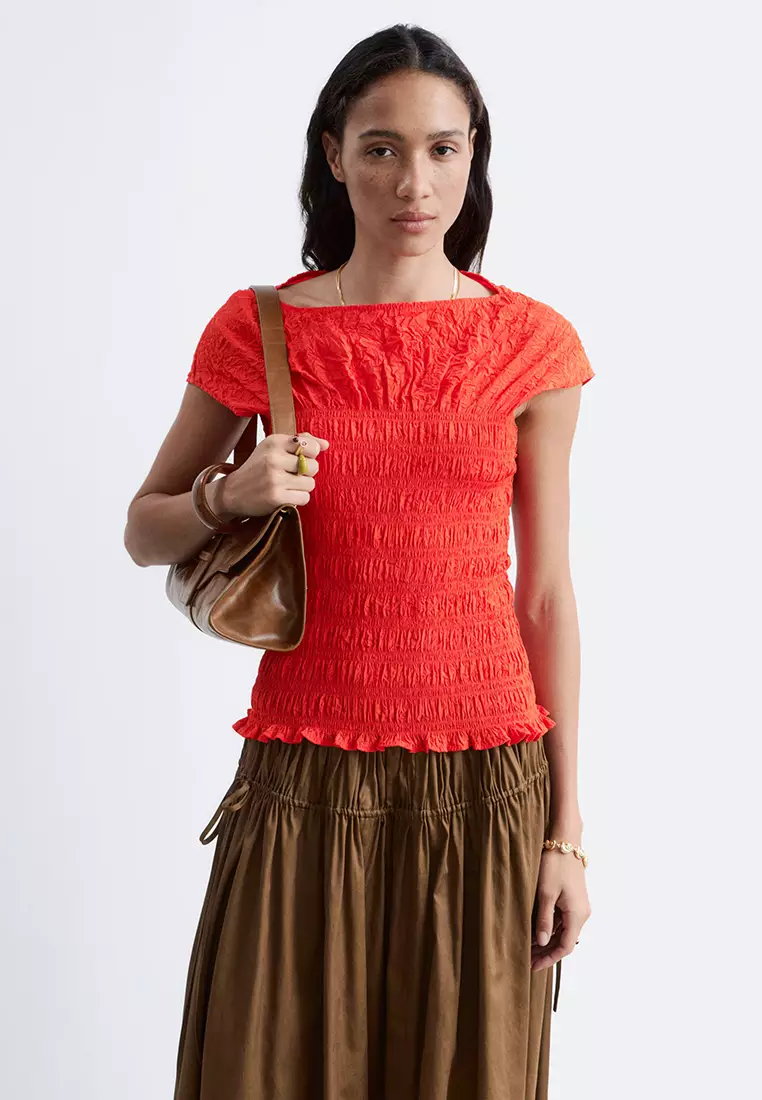 Buy & Other Stories Smocked Boat Neck Top 2026 Online | ZALORA