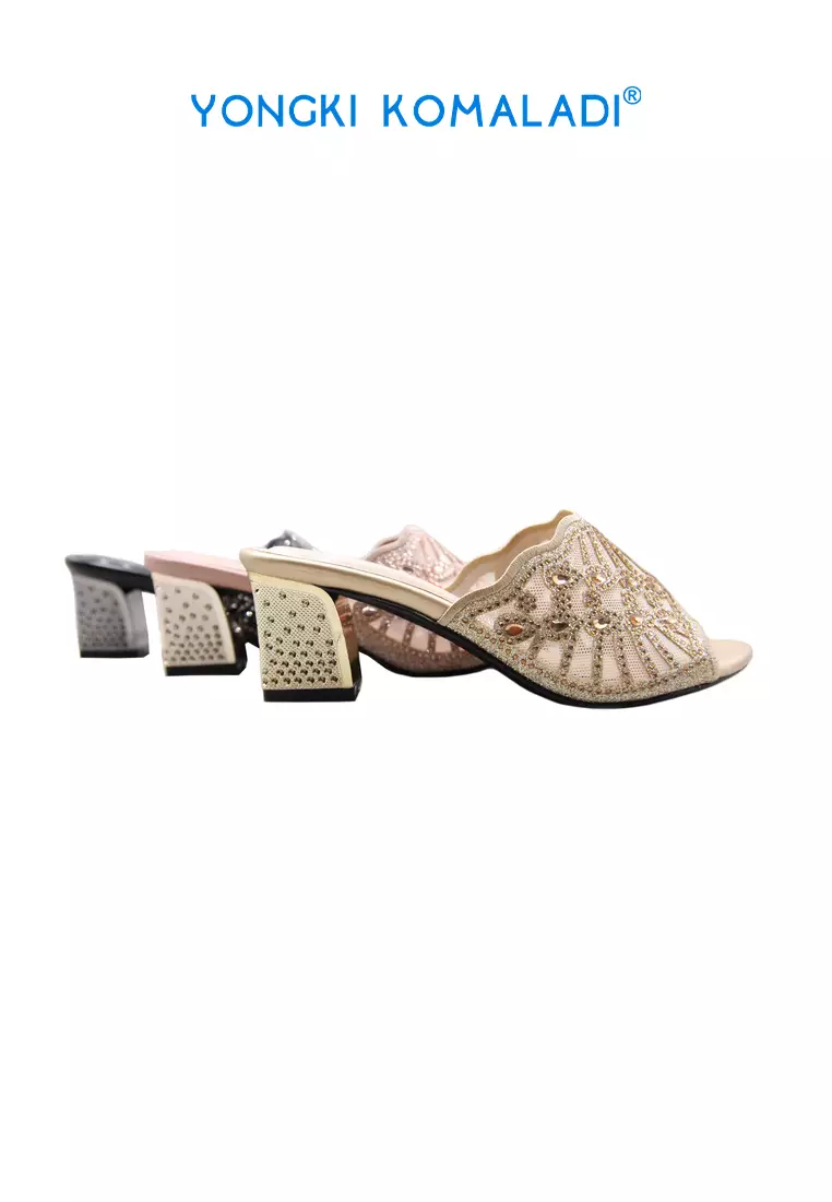 [ ORIGINAL ] YONGKI KOMALADI HEELS OL-YSL7065-24 ROSE GOLD