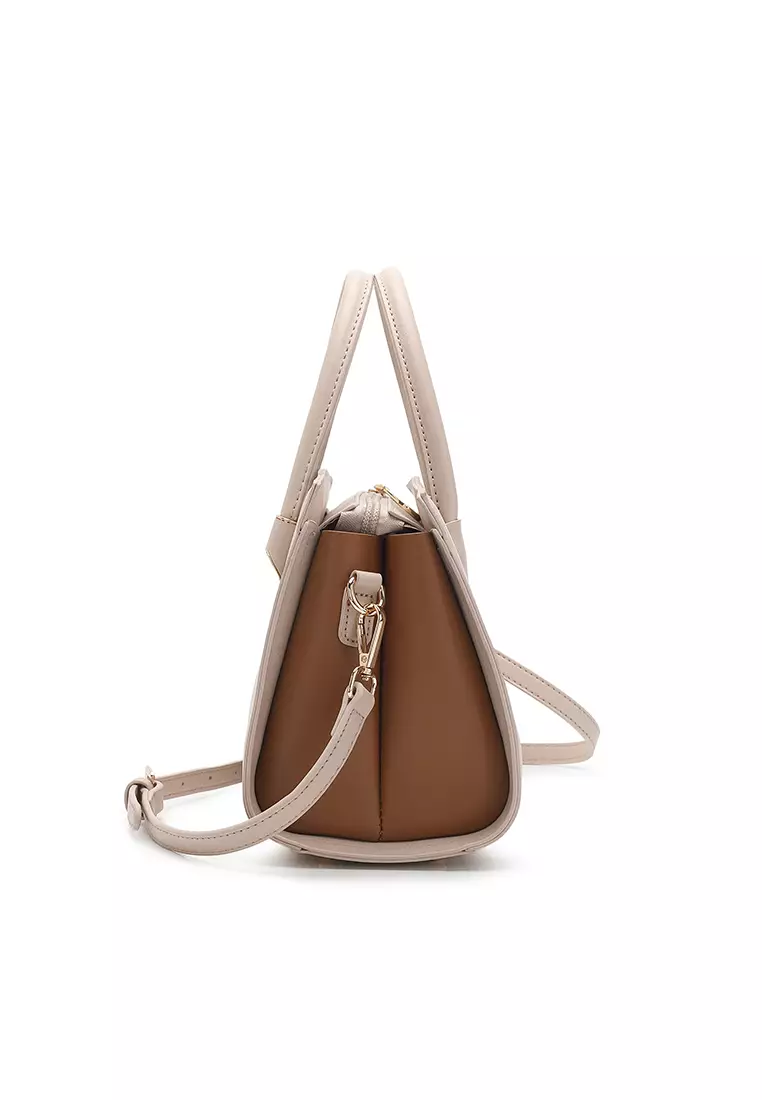 Women's Top Handle Bag / Sling Bag / Crossbody Bag - Apricot