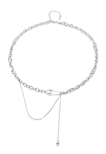 BELLE LIZ silver Jade Silver Pin Chain Necklace A0E26AC7E9F99AGS_1