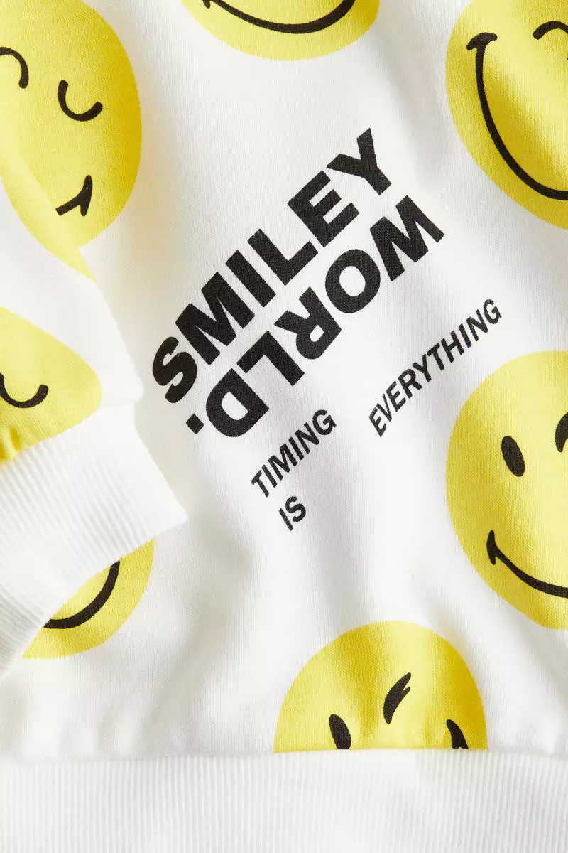 Smiley Oversized printed sweatshirt