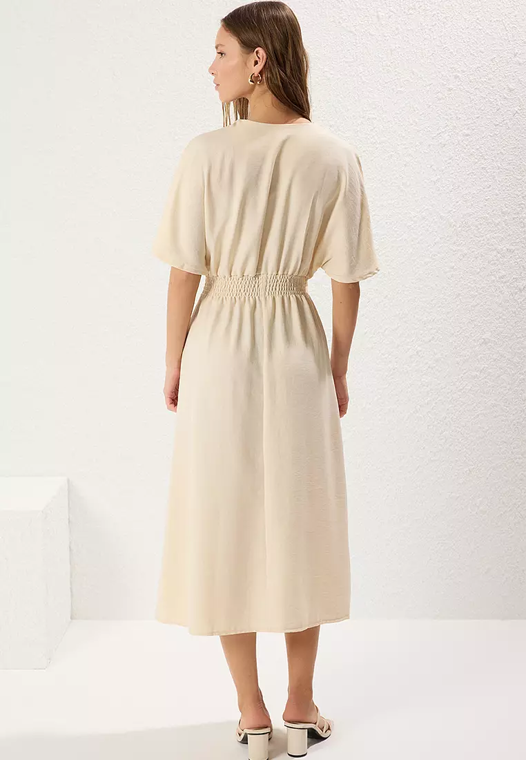 Tie Detail Midi Dress