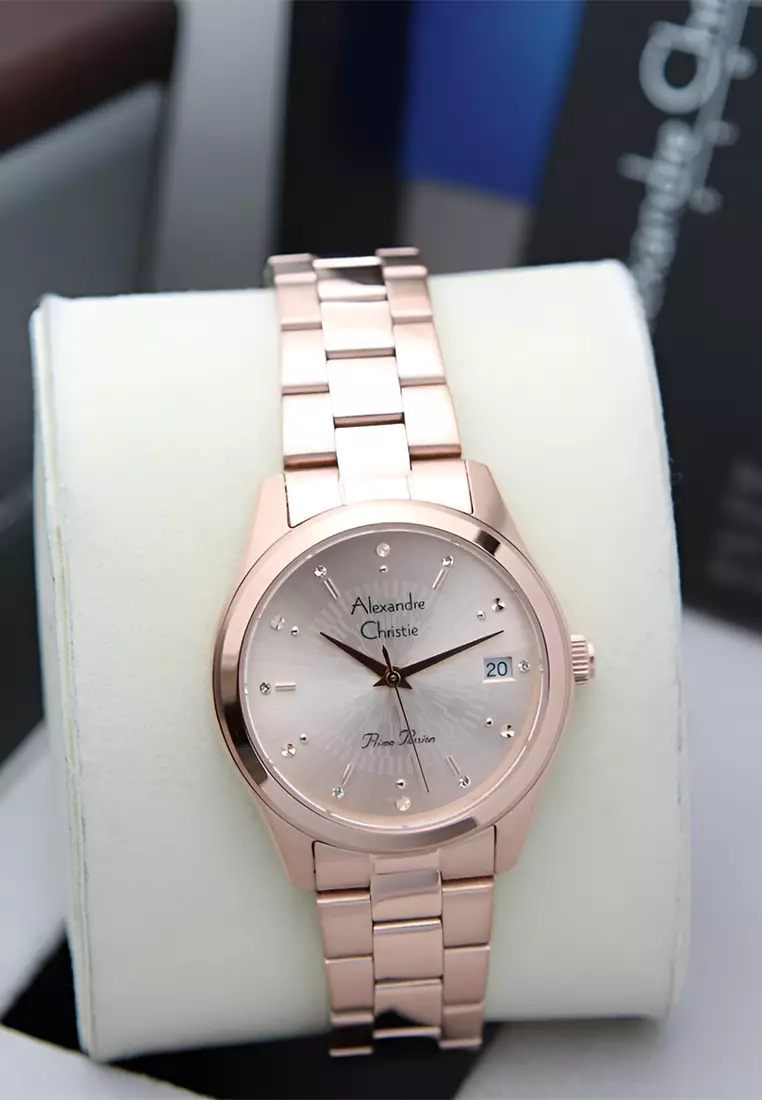 Jam Tangan Wanita Alexandre Christie Passion AC 2A75 LDBRGLN Rosegold - Stainless Steel