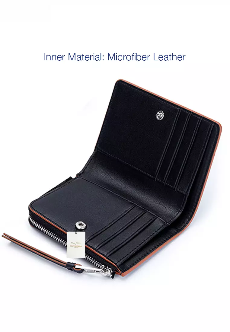 Genuine Leather Color Patching Bifold Wallet JW YT-109