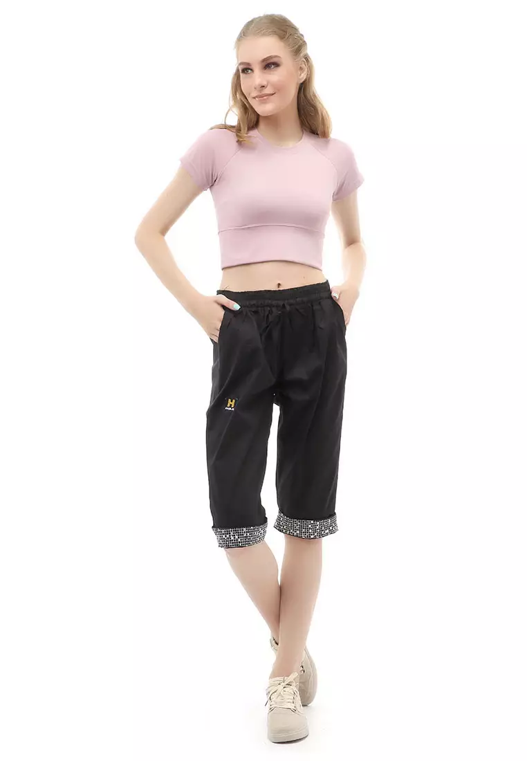 Madoc Short Pants Celana Pendek Kasual Wanita Model Stik Balik Comportable Material Cotton ORIGINAL - Black