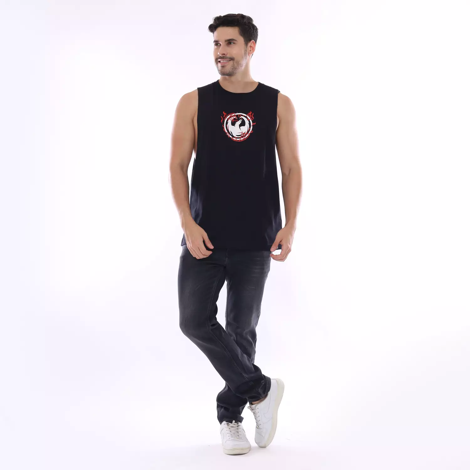 Dragon Kaos Singlet Pria Forsaken Planet Surf