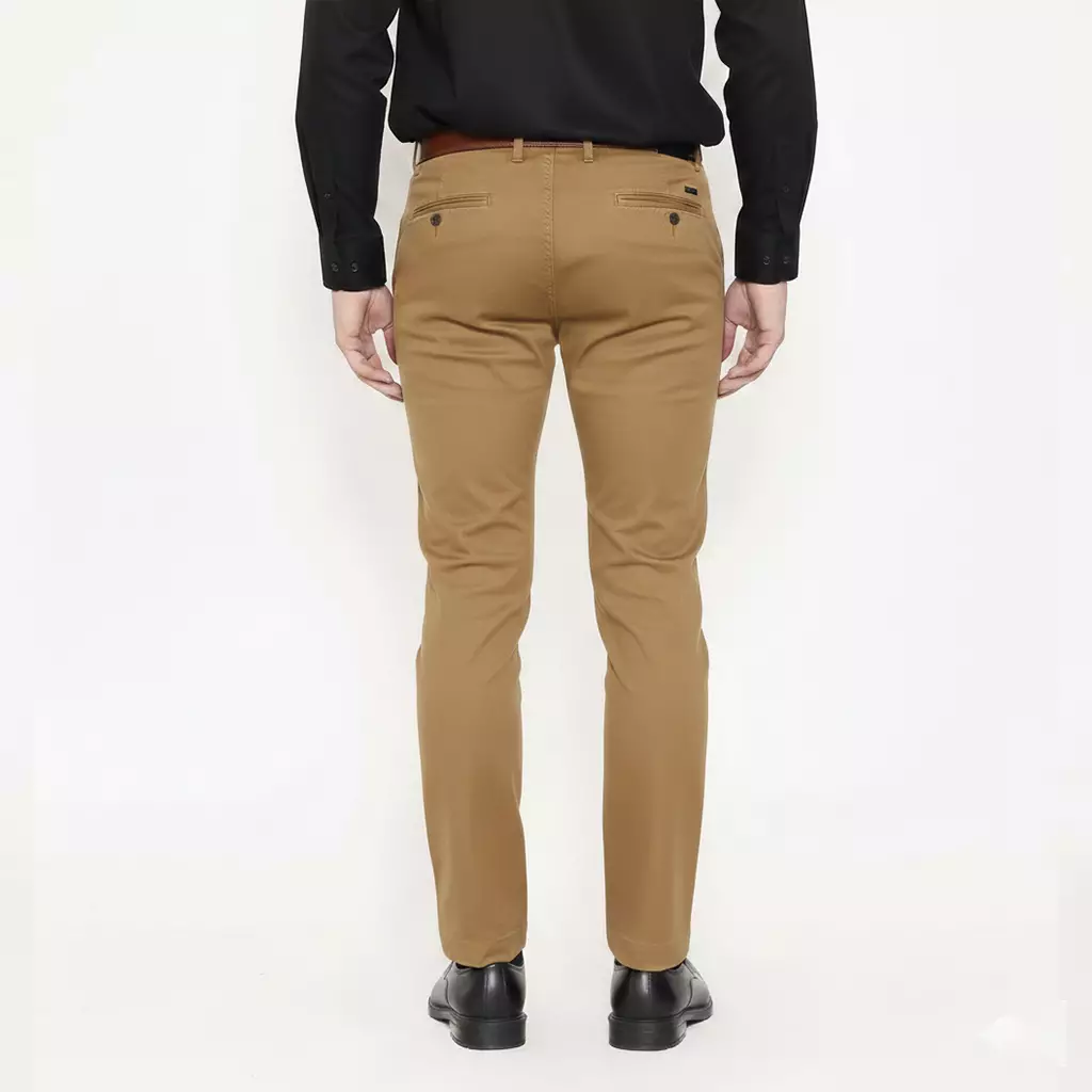Schoeller Celana Chinos Pria Slim Fit – Warna Coklat Chestnut – S.1-CCSF.-G101-CTS-SF-CSN