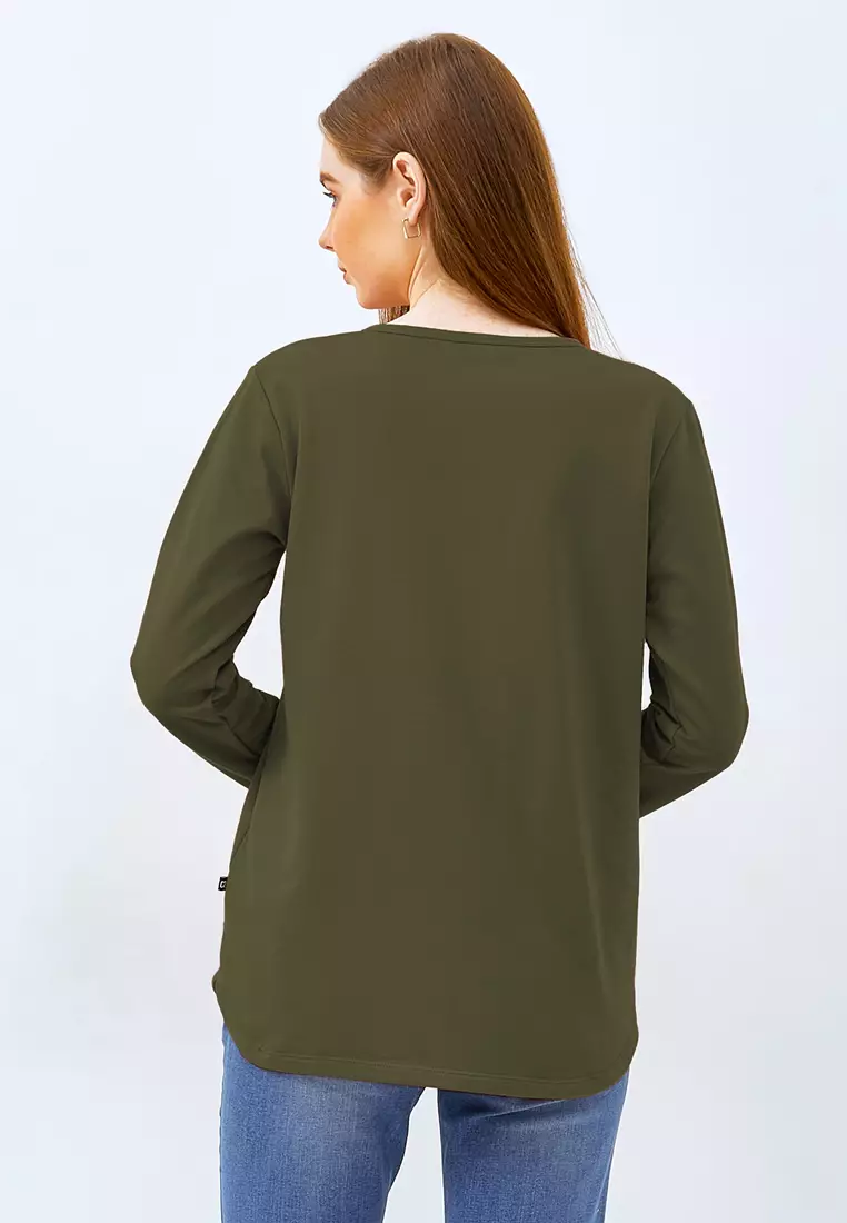 C2 Rabela Green Sweater Wanita