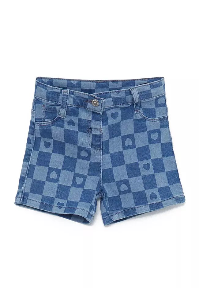 Buy LC WAIKIKI Checkered Baby Girl Denim Shorts Online ZALORA Malaysia