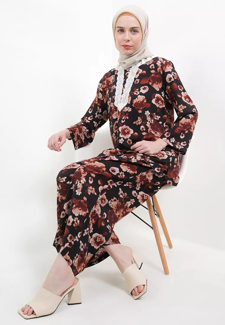 Satay Look Motif Kembang Kecil 3