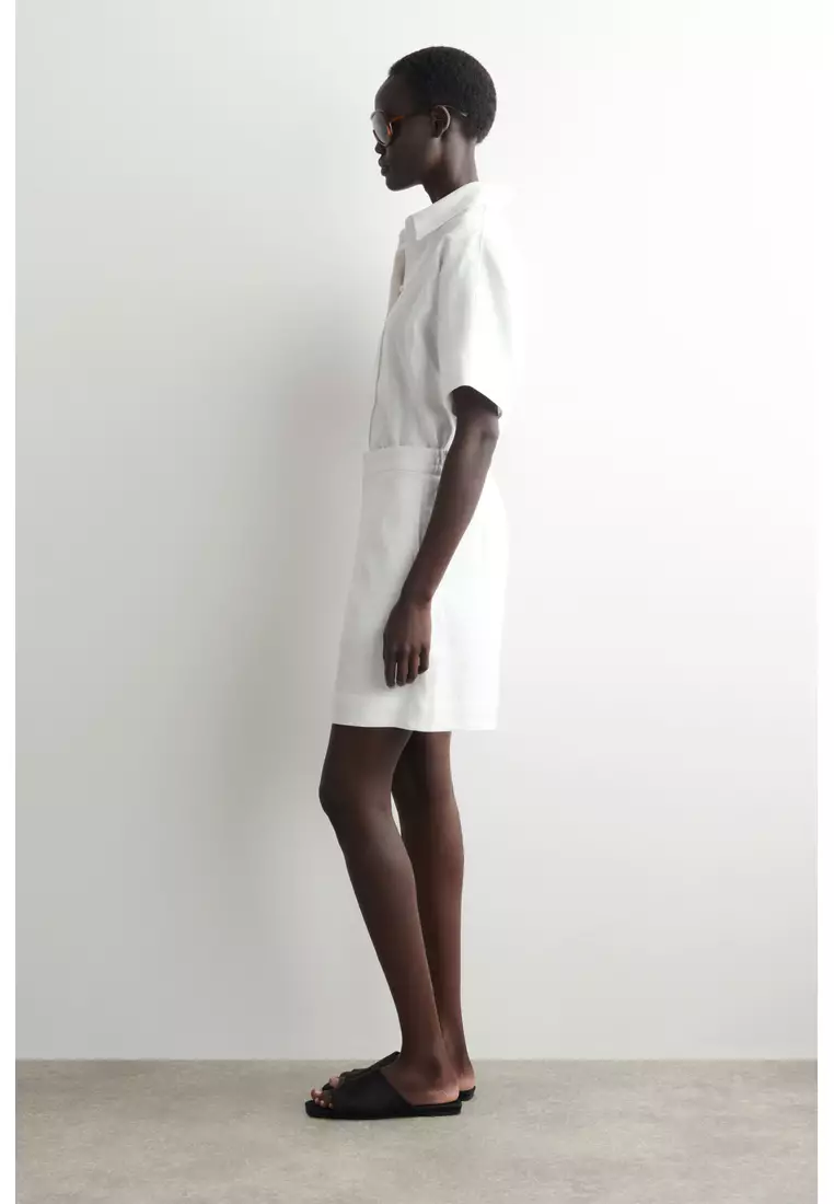 TAILORED ELASTICATED LINEN SHORTS