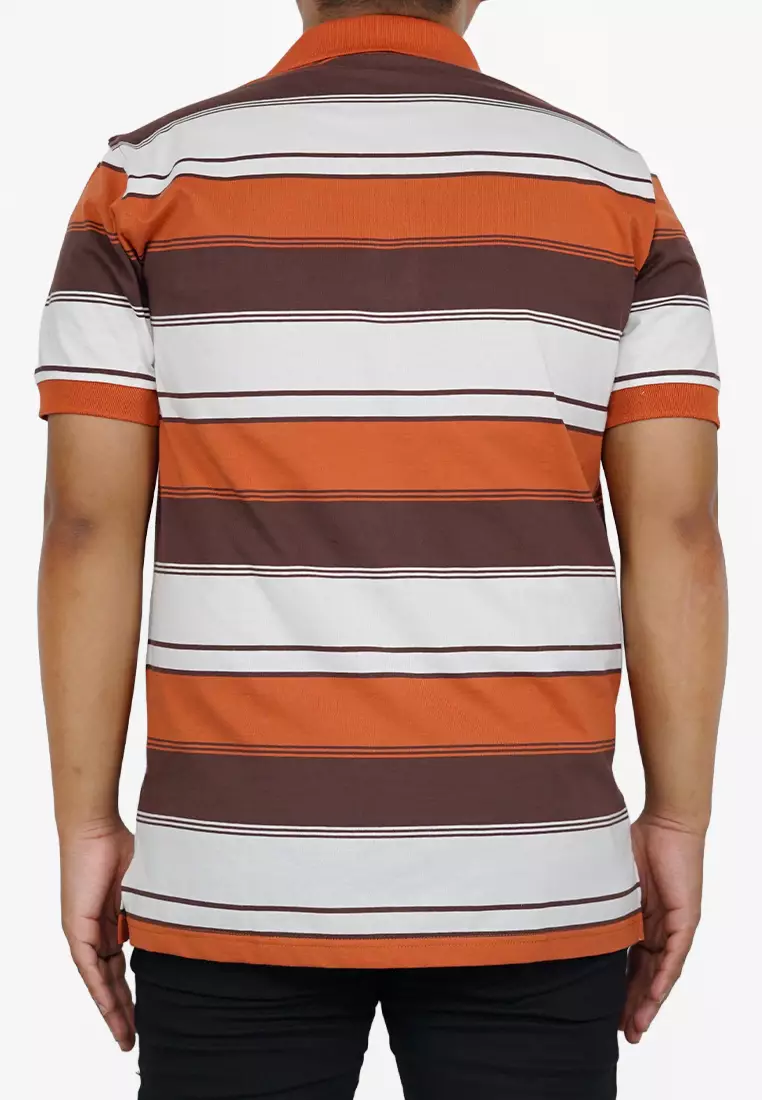 Crocodile EURO | Kaos Kerah Pria Men Polo | Slim fit | Katun 0877 Brown