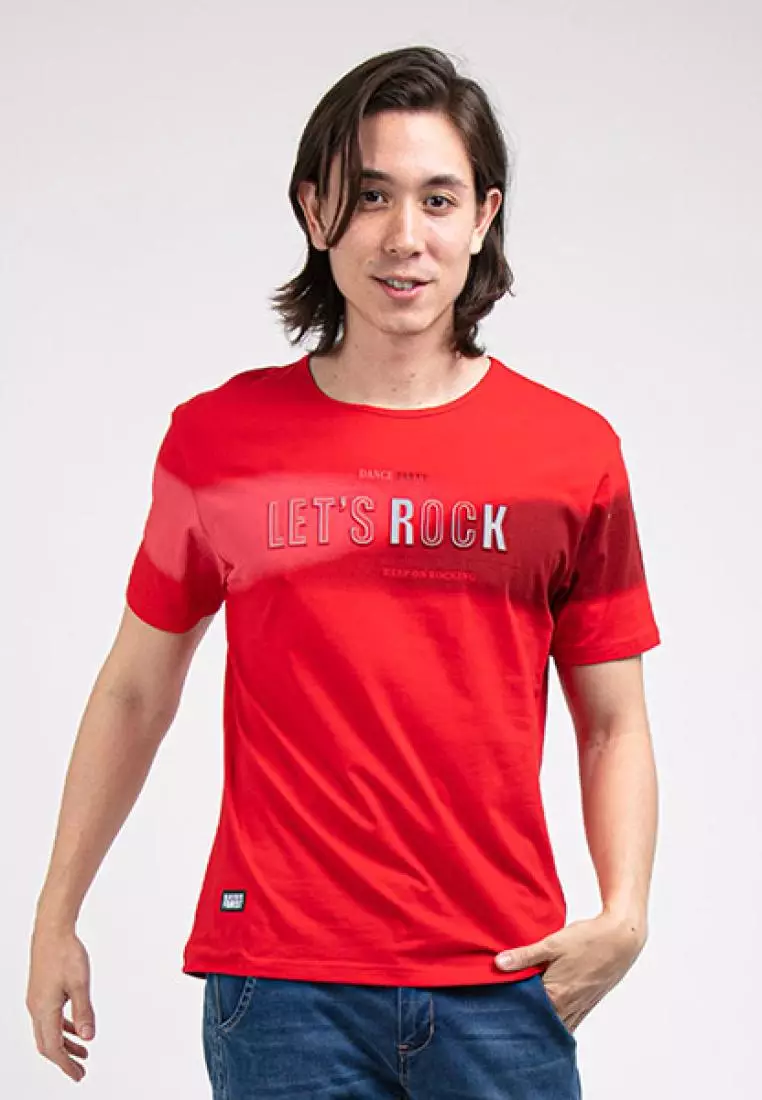 Forest Stretchable Cotton 3D Effects Round Neck Tee Men