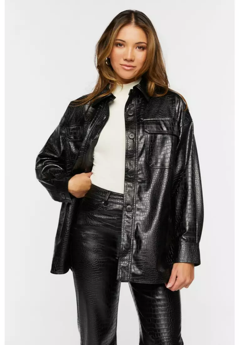 Forever 21 black shacket Clearance