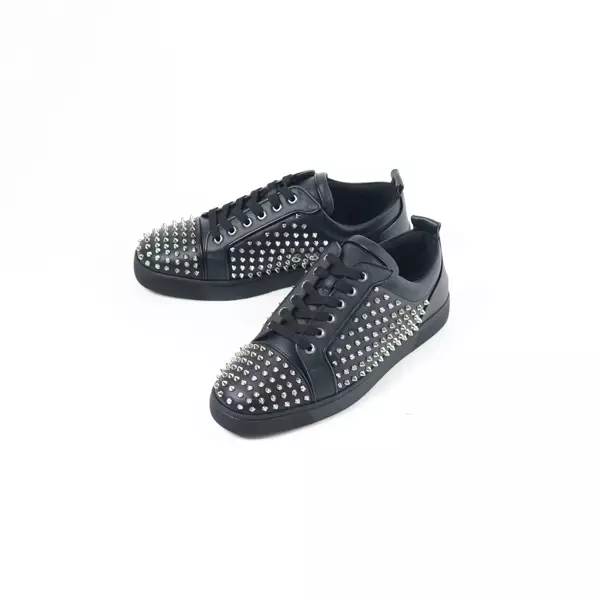 Junior Spikes Louboutin Sneakers Hoog Christian Louboutin Junior Spikes Leather Sneakers Black FARFETCH ID