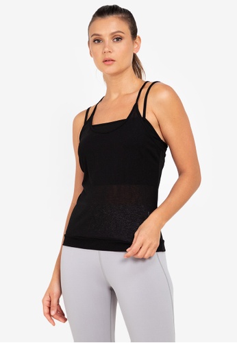 ZALORA ACTIVE black Thin Strap Open Back Tank Top 0EE35AA31AFDC2GS_1