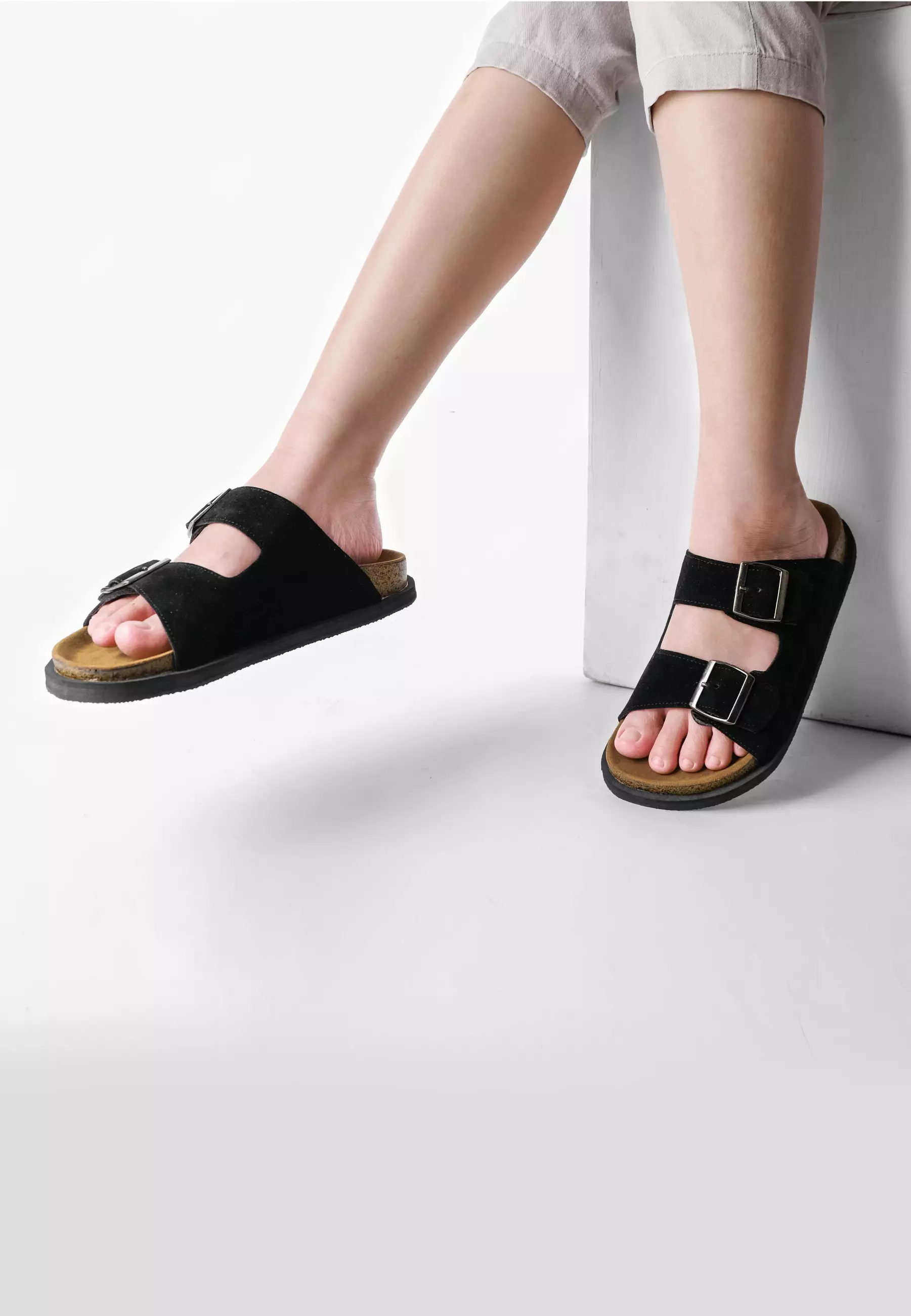 Pamole Sandal Wanita Kekinian Sendal Cewek - Magi Series Hitam