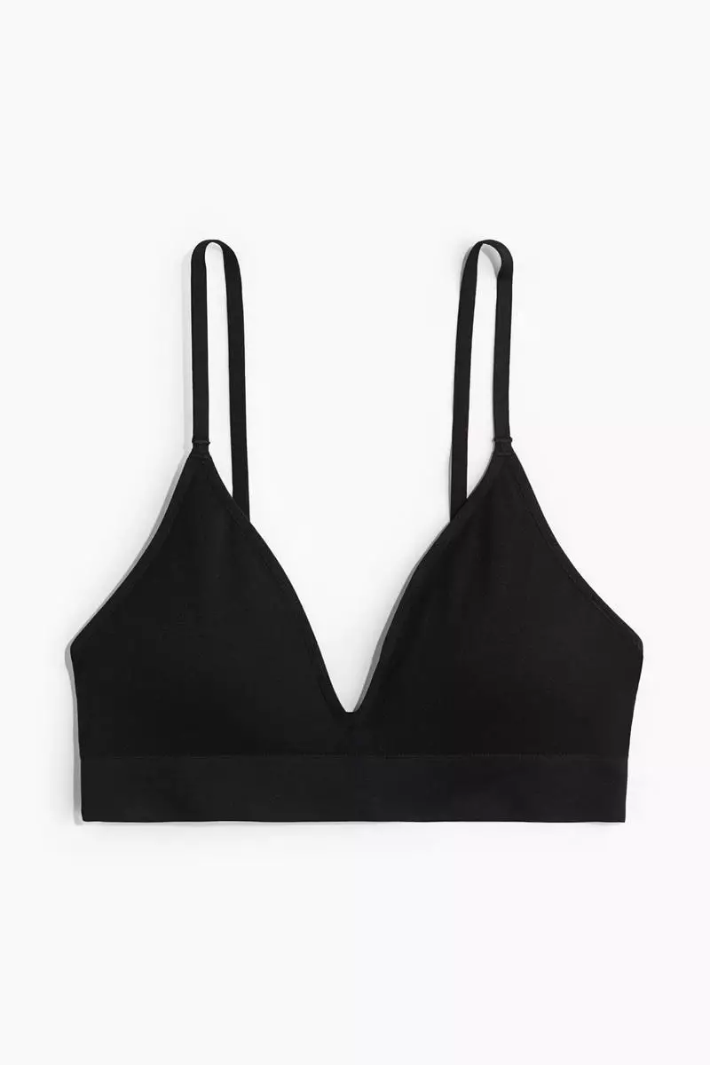 Seamless padded soft bra