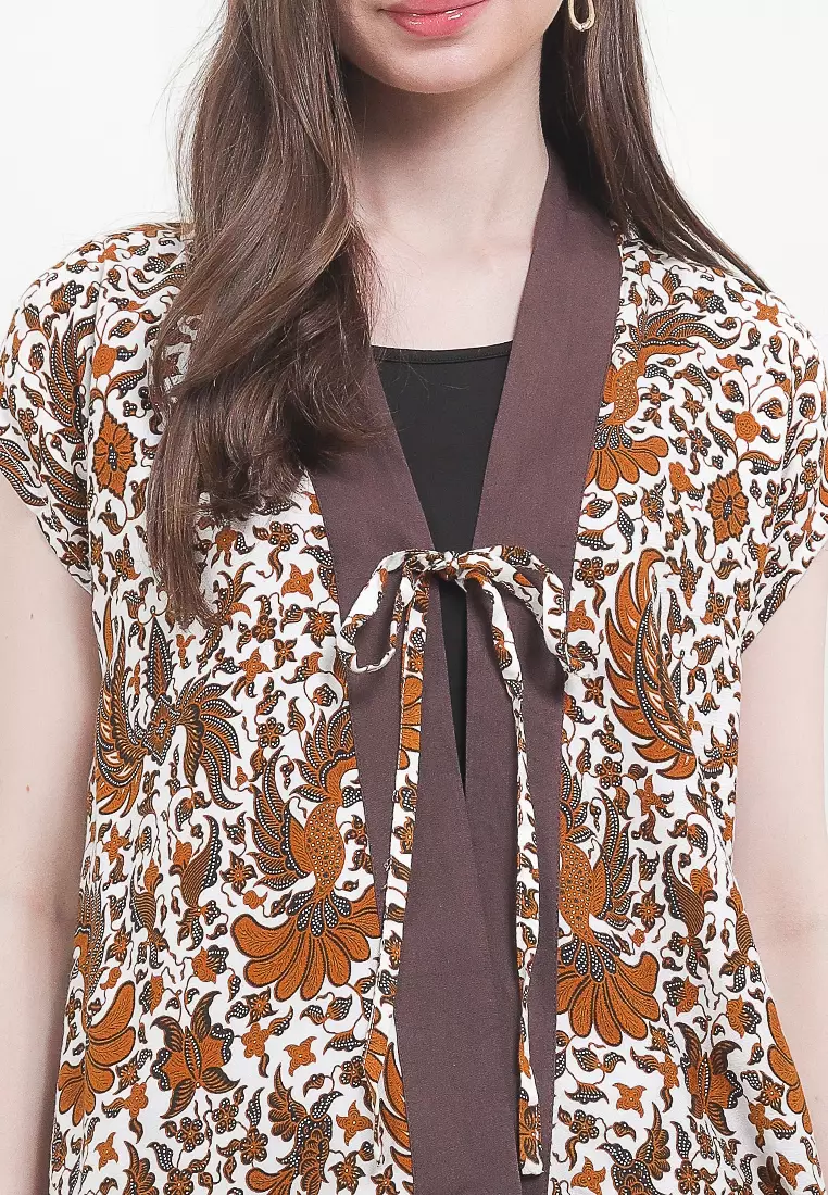 Vest Zivia Outer Cardigan Atasan Batik Wanita