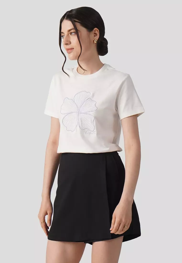 Floral Embroidered T-Shirt