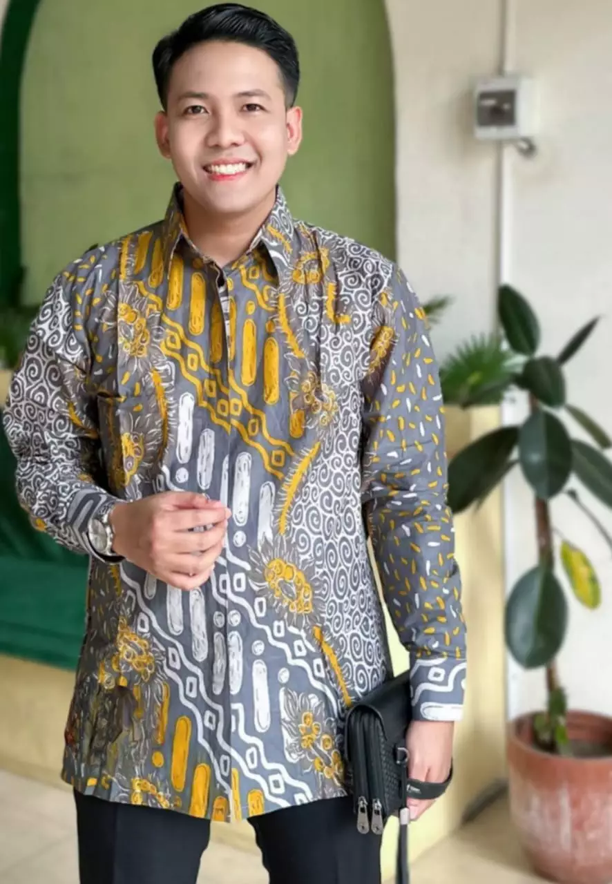 Parelok Kuning Kemeja Batik Pria Premium Slimfit Modern Lengan Panjang ALN