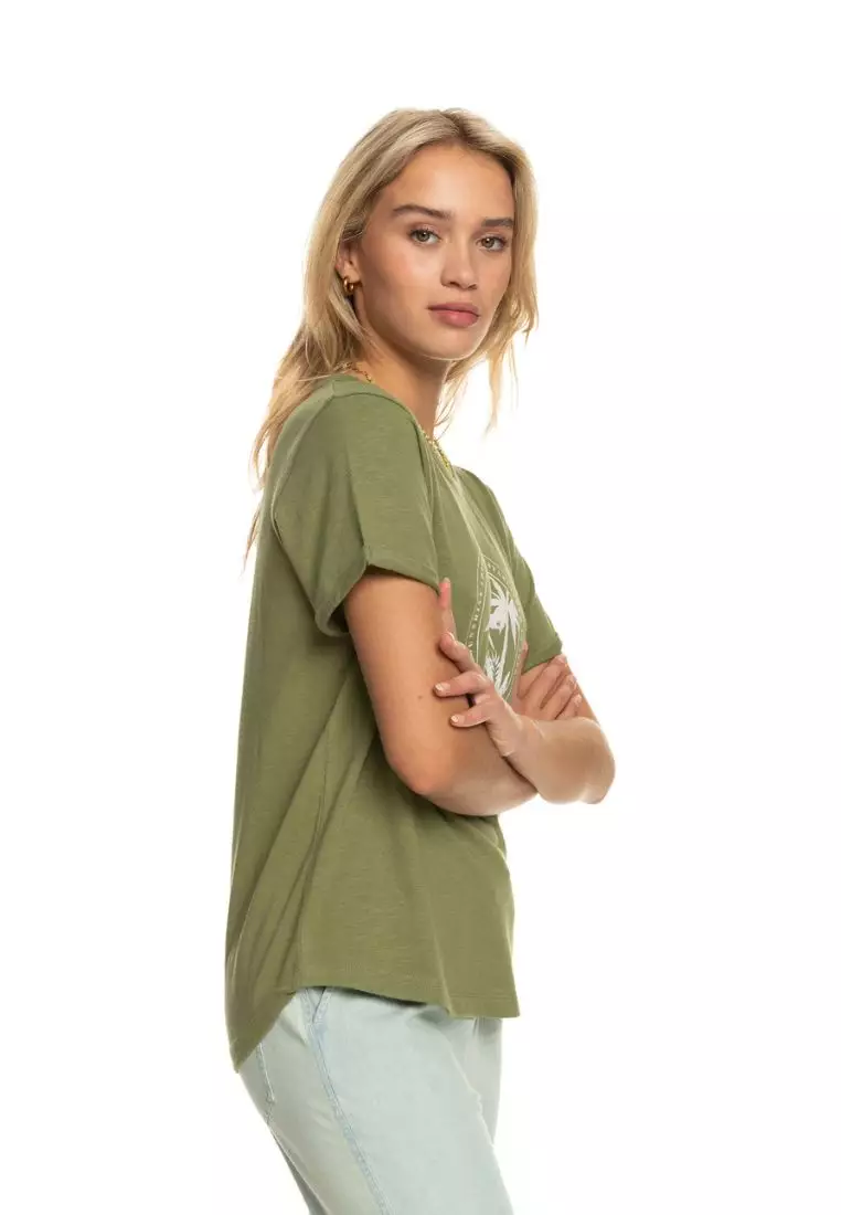 Buy Roxy Roxy Women Ocean After Short Sleeve Tee - Loden Green 2024 ...