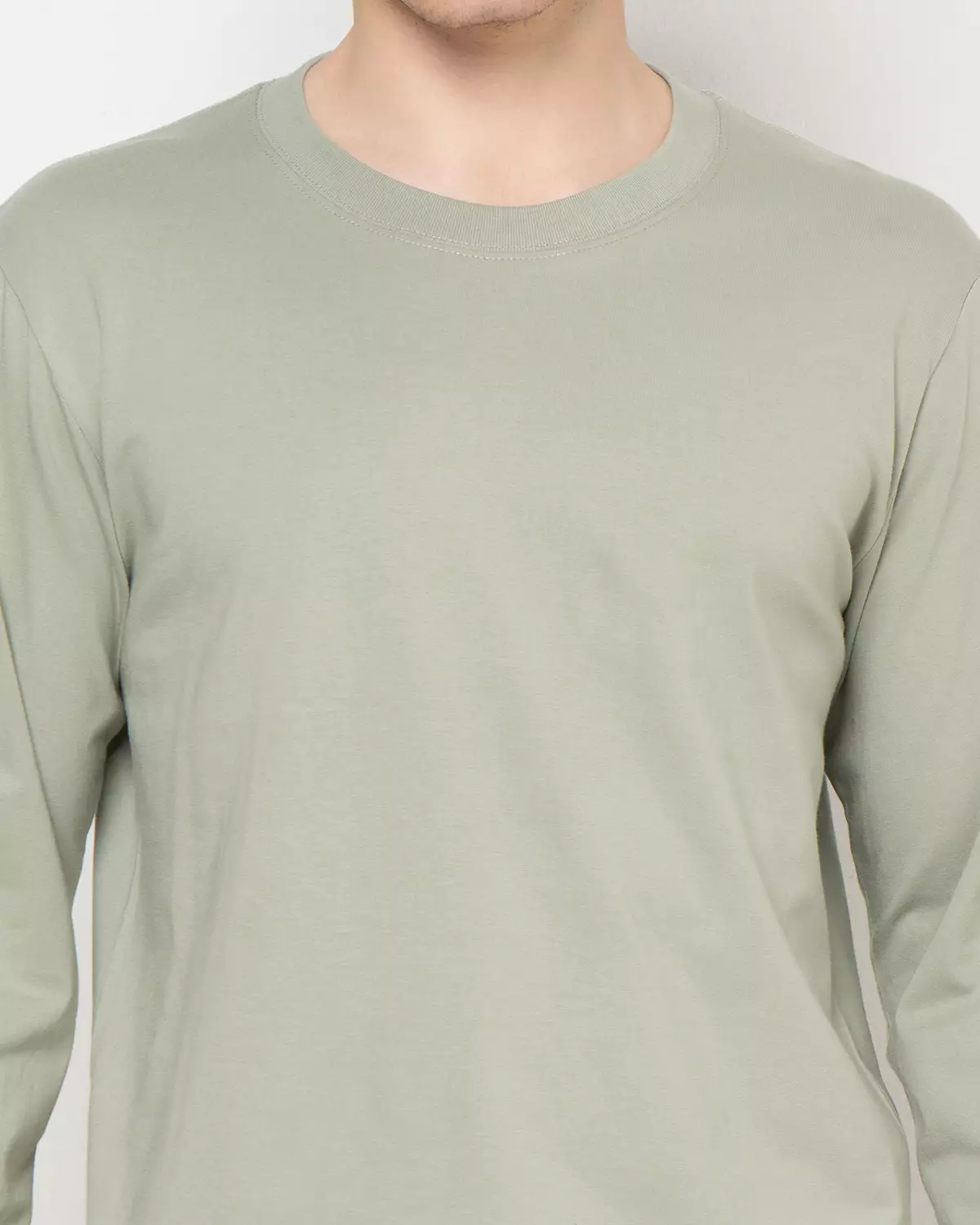 Country Fiesta Basic T-Shirt Long Bodysize Kaos Polos Heavyweight Ash Green - 01TSL00162