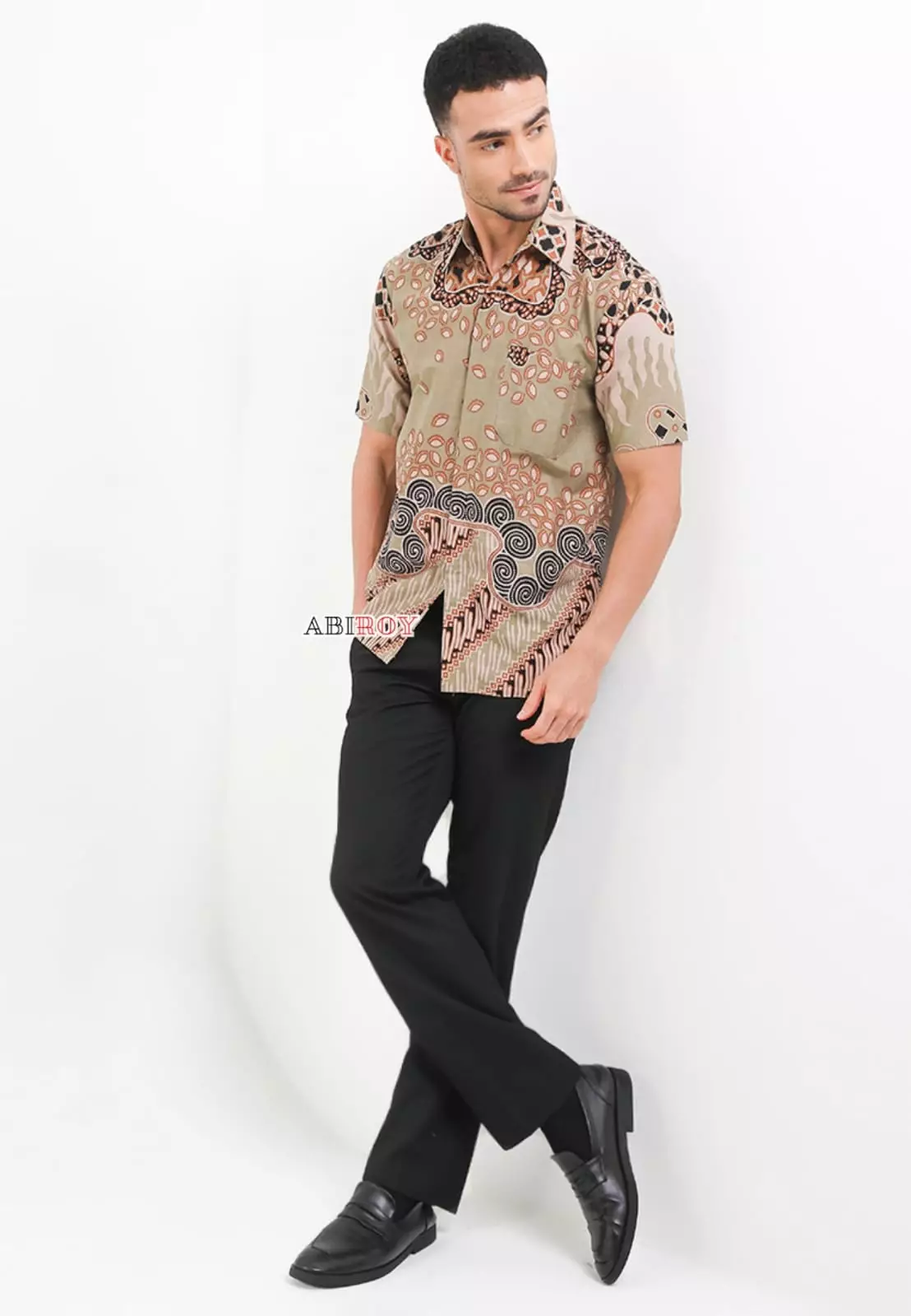 Wirts Mint Kemeja Batik Pria Premium Slimfit Lengan Pendek NLN