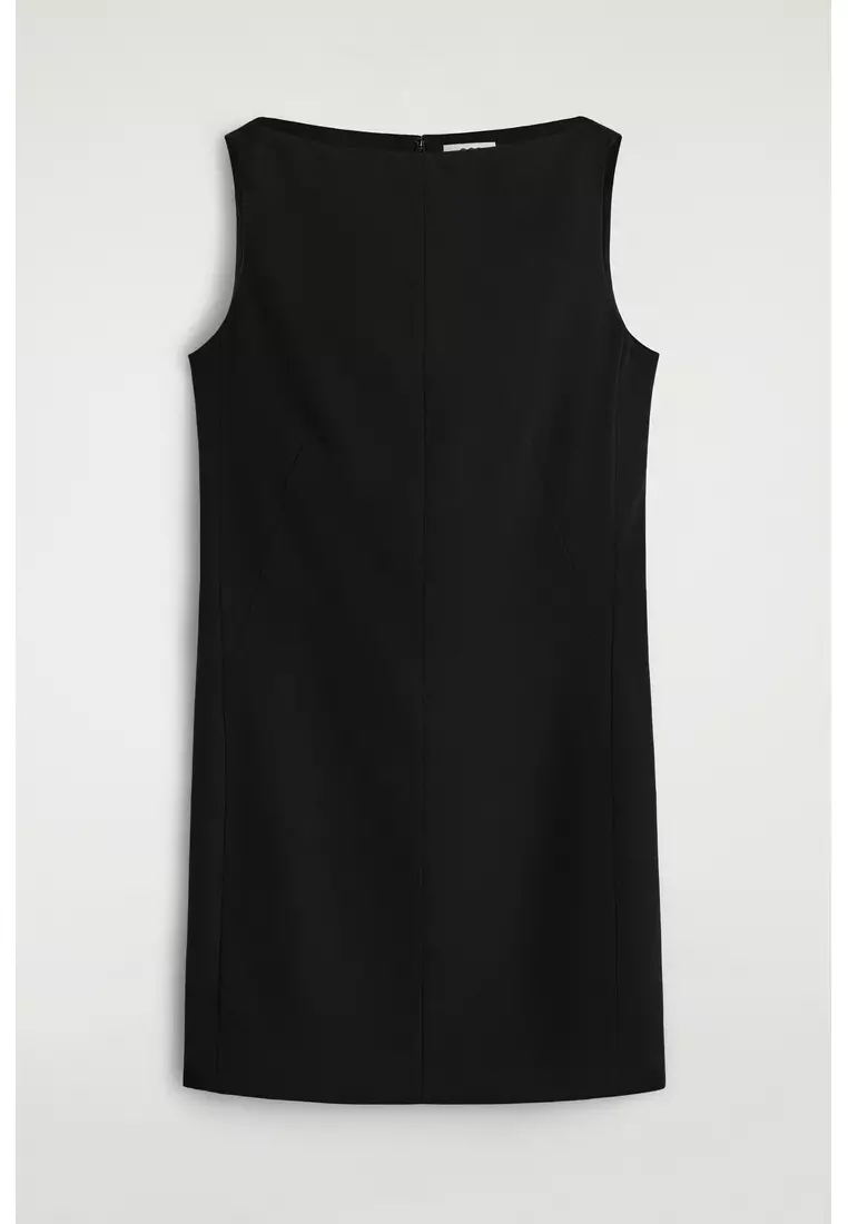 TAILORED MERINO WOOL-BLEND MINI DRESS