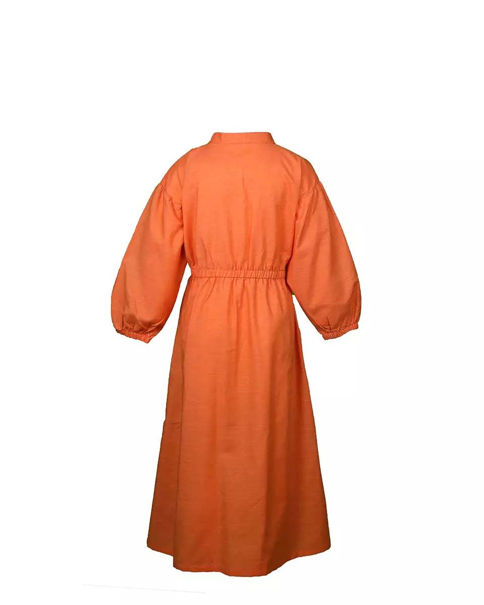 Pito Dito Girl Tangerine Dress Gamis Anak Orange - Size 4