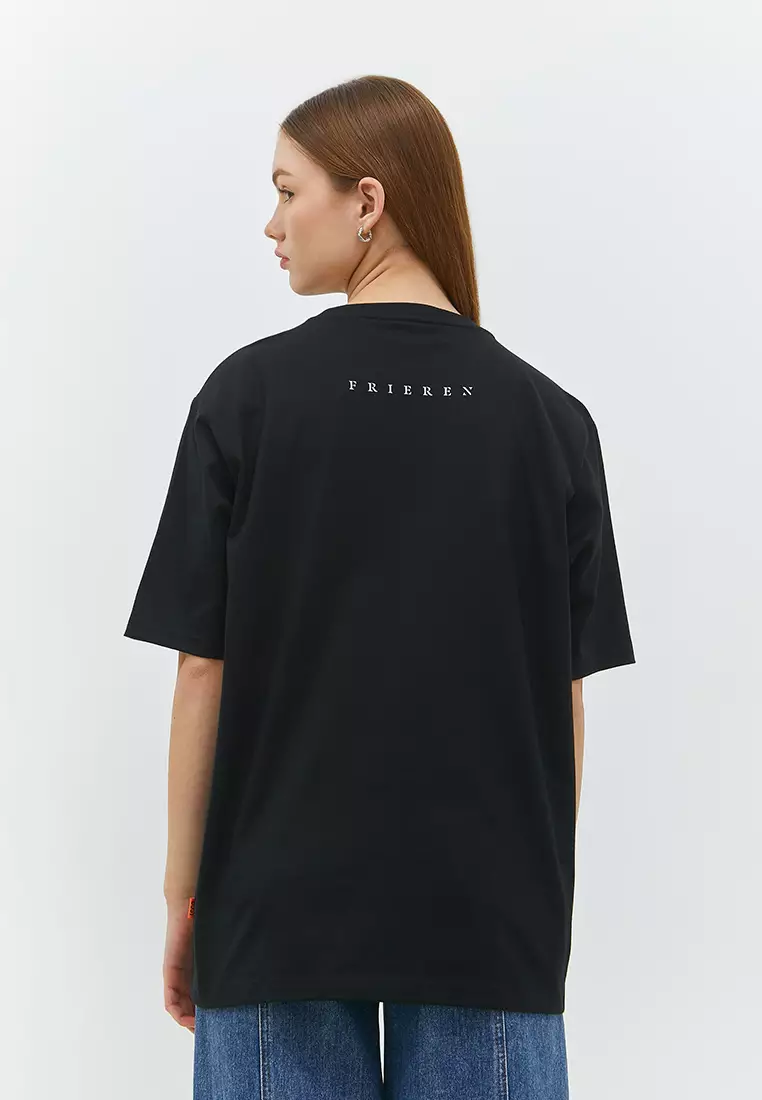 DUST Kaos Unisex Oversize Frieren Party Hitam (D.74288)