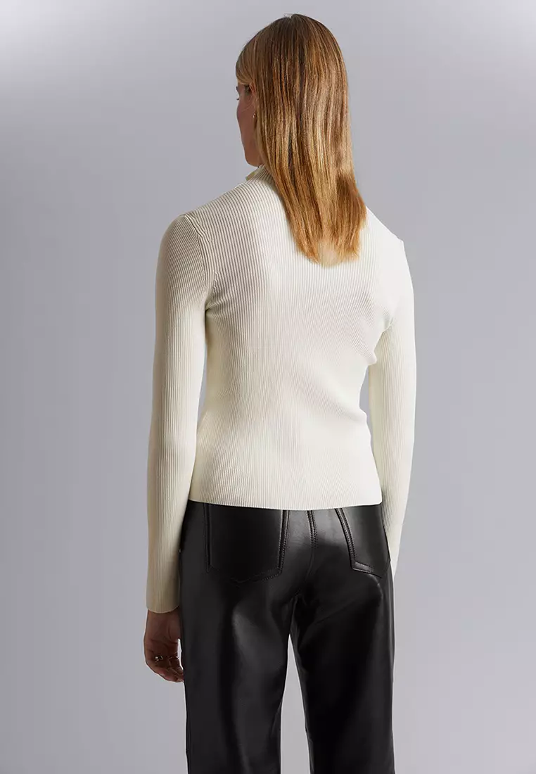 White hot sale zip cardigan